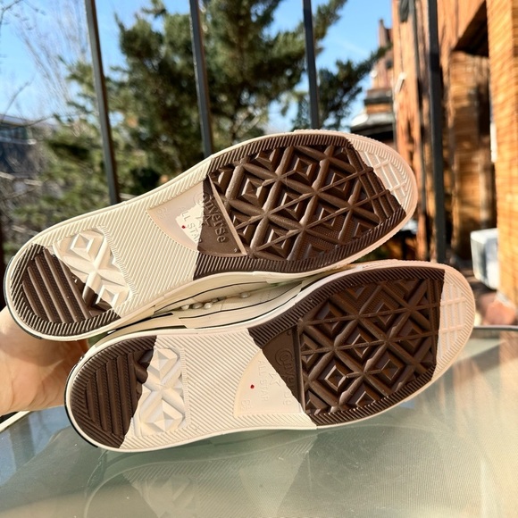 New Converse Chuck 70 Plus High Gems Pearl Platform Sneaker White Womens 8.5 - Picture 6 of 9